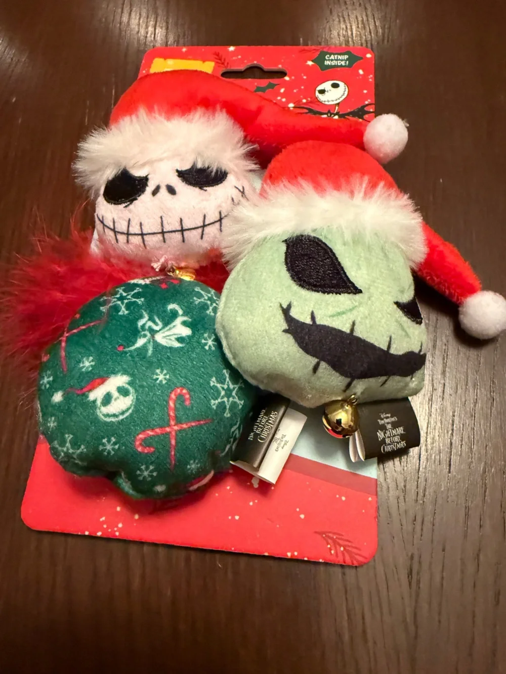 Disney The Nightmare Before Christmas Plush Cat Nip Toys Set of 3